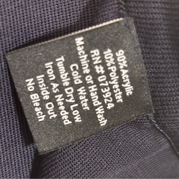 Misook Navy Blue Wide Leg Women's Pull-On Knit Pants Elastic Waist Size 3X - Picture 7 of 7